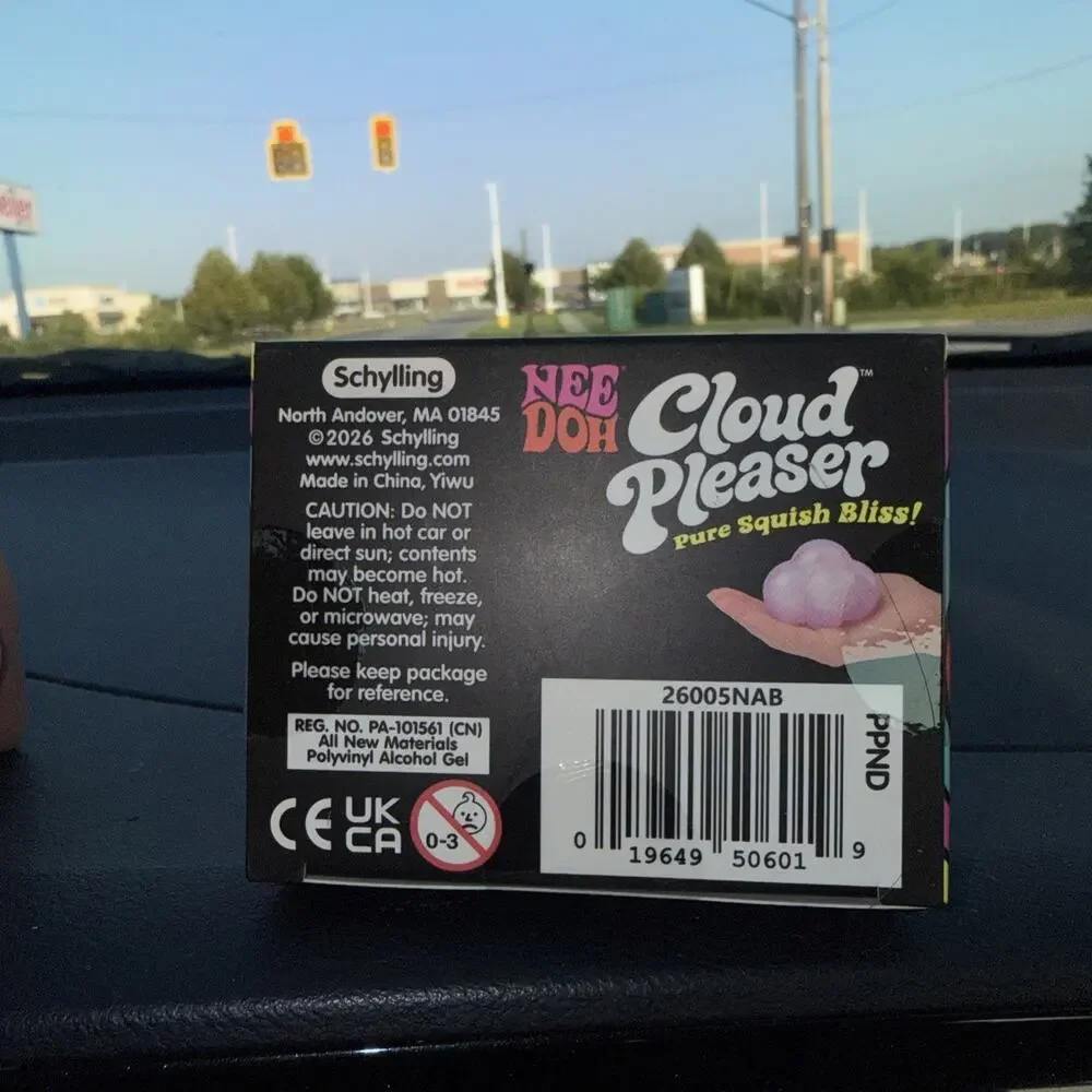 Schylling Nee Doh Cloud Pleaser Soft Doh Squish Squeeze Toy Purple Shimmers